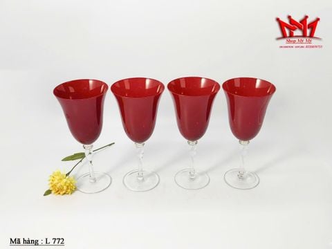  Bộ 4 ly vang thủy tinh cao cấp (L 772) 