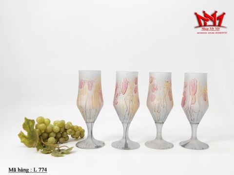  Bộ 4 Ly Rượu Vang Nghệ Thuật L 774 – Vũ Điệu Ánh Sáng Và Màu Sắc 