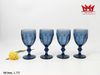 Bộ 4 Ly Thủy Tinh Nghệ Thuật L 775 – Sắc Xanh Sapphire Quyền Quý