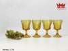 Bộ 4 Ly Thủy Tinh Nghệ Thuật L 776 – Sắc Hổ Phách Ấm Áp & Cổ Điển