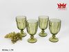 Bộ 4 Ly Thủy Tinh Nghệ Thuật L 780 – Sắc Xanh Rêu Cổ Điển & Đẳng Cấp Mỹ