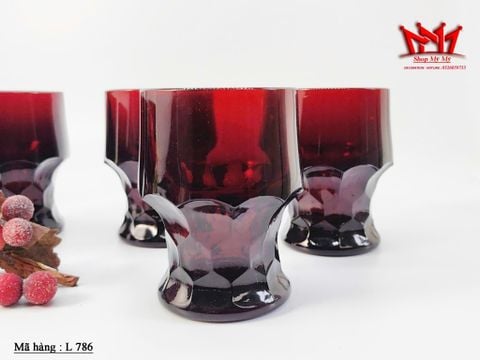  Bộ 14 Ly Thủy Tinh Nghệ Thuật L 786 – Sắc Đỏ Ruby Quyền Quý & Sang Trọng 