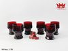 Bộ 14 Ly Thủy Tinh Nghệ Thuật L 786 – Sắc Đỏ Ruby Quyền Quý & Sang Trọng