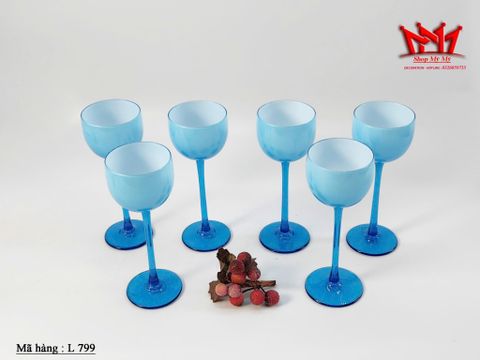  Bộ 6 ly vang thủy tinh xanh cao cấp (L 799) 