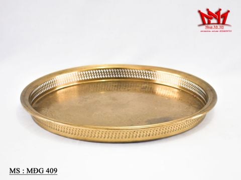  KHAY ĐỒNG TRÒN QUÝ TỘC CỔ ĐIỂN (MDG 409) 