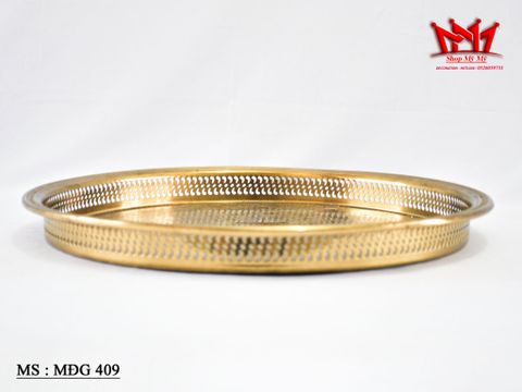 KHAY ĐỒNG TRÒN QUÝ TỘC CỔ ĐIỂN (MDG 409) 