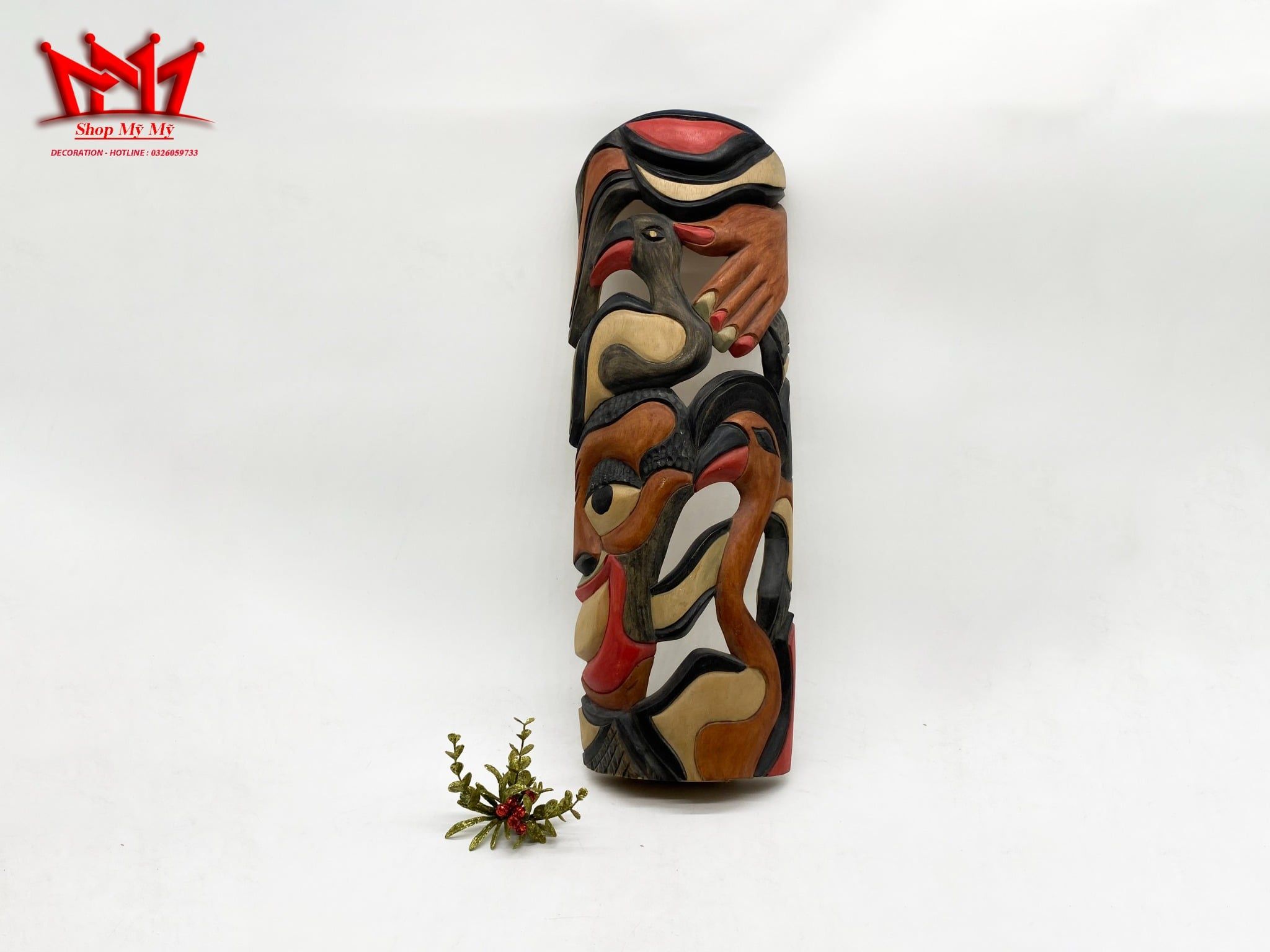 Tượng gỗ chạm khắc MN 238 – trang trí cao cấp