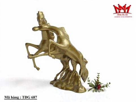  Cặp đôi ngựa được làm bằng đồng nghệ thuật, hàng sưu tầm Châu Âu 