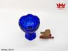 Chân bồng thủy tinh xanh nghệ thuật (QB 103)
