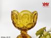 Chân bồng thủy tinh nghệ thuật màu hổ phách (QB 10