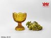 Chân bồng thủy tinh nghệ thuật màu hổ phách (QB 10