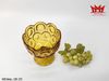 Chân bồng thủy tinh nghệ thuật màu hổ phách (QB 10