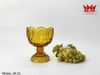 Chân bồng thủy tinh nghệ thuật màu hổ phách (QB 10