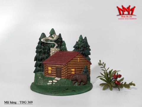  CHẶN CỬA SẮT ĐÚC CỔ ĐIỂN – MÔ HÌNH NGÔI NHÀ GỖ 