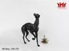 Tượng điêu khắc chó Greyhound Whippet bằng đồng cổ điển của Pháp.