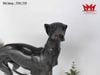 Tượng điêu khắc chó Greyhound Whippet bằng đồng cổ điển của Pháp.