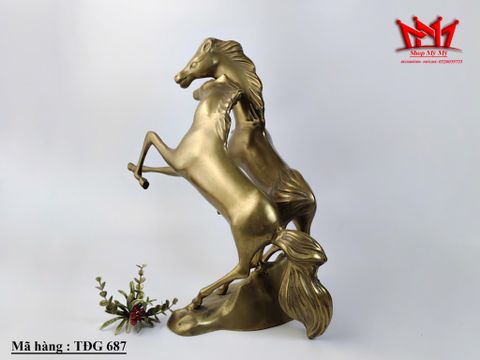  Cặp đôi ngựa được làm bằng đồng nghệ thuật, hàng sưu tầm Châu Âu 