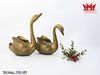 Cặp thiên nga trang trí bằng đồng, có thể cắm hoa.