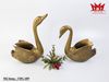Cặp thiên nga trang trí bằng đồng, có thể cắm hoa.
