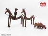 Bộ Tượng Ngựa Trang Trí Nghệ Thuật Bastar Dhokra Art Bằng Đồng Thau