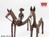 Bộ Tượng Ngựa Trang Trí Nghệ Thuật Bastar Dhokra Art Bằng Đồng Thau