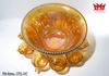 Indiana Carnival Glass Marigold óng ánh Punch bowl Bộ hoàn chỉnh 12 cốc có họa tiết nho