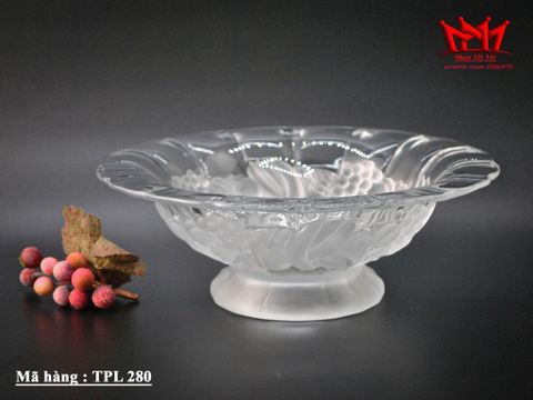  TÔ PHA LÊ CỔ ĐIỂN HỌA TIẾT TRÁI CÂY MỜ CÓ CHÂN ĐẾ 