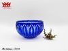 Thố thủy tinh Bohemian Czech xanh coban thập niên 70