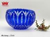 Thố thủy tinh Bohemian Czech xanh coban thập niên 70