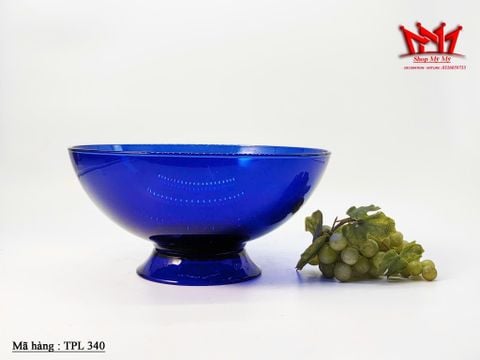  Bát Thủy Tinh Nghệ Thuật Cao Cấp TPL 340 – Sắc Xanh Cobalt Quyền Quý 