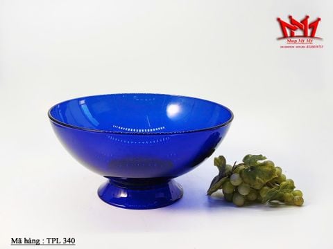  Bát Thủy Tinh Nghệ Thuật Cao Cấp TPL 340 – Sắc Xanh Cobalt Quyền Quý 