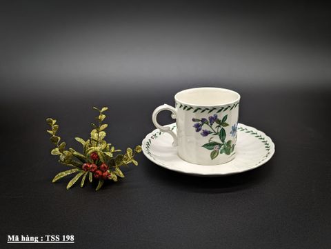  Bộ Tách Đĩa Trà Portmeirion Botanic Garden – Hoa Speedwell (Made in England) 