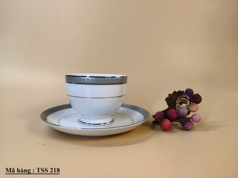  Bộ 5 set tách và đĩa đế Platinum Crown Mikasa China L3428. 