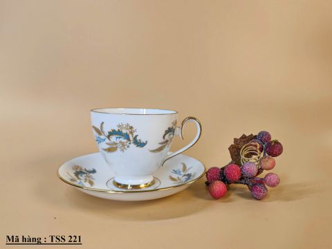  Bộ 7 tách trà Golden Rhapsody cổ điển của Royal Adderley (Ridgway), sứ cao cấp, sản xuất tại Anh 