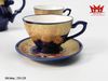 Bộ ấm chén sứ xanh hoa văn vàng