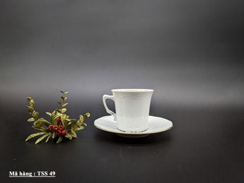  Bộ 8 Tách Đĩa Hutschenreuther Baronesse White Gold Trim Sang Trọng (Mã: TSS 49) 