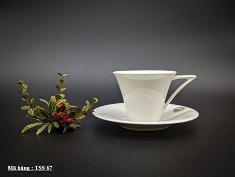  Bộ 5 Tách Đĩa Thưởng Trà & Cà Phê Gốm Sứ Cao Cấp 