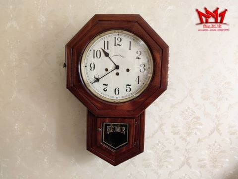  Đồng hồ treo tường New England Clock Co. lên dây 3 lỗ nhạc hay. 