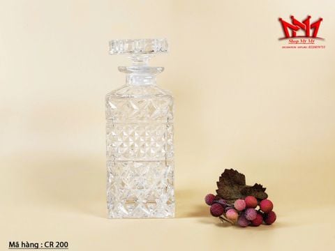  Bình đựng rượu pha lê chì BOHEMIA cổ điển từ Cộng hòa Séc. 