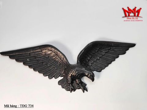  Móc treo tường hình đại bàng đen bằng kim loại cổ điển 