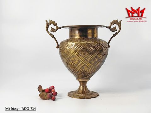  Bình hoa cổ bằng đồng cổ điển 