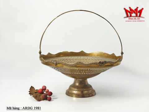  Giỏ đồng đựng trái cây, phong cách Hollywood Regency. 