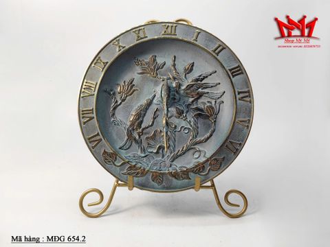  Chiếc mâm đồng hình đồng hồ la mã bằng đồng cổ điển 