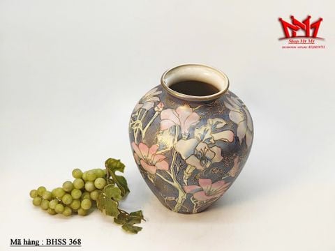  Bình gốm sứ cổ điển phong cách hoa hồng Famille 