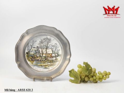  Đĩa trang trí hình ảnh mùa đông vùng quê tuyết phủ của Anh 