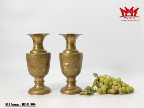  Cặp bình đồng kiểu cổ điển được chế tác thủ công kiểu Ấn Độ 