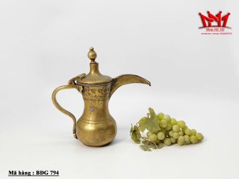  Ấm pha cà phê Dallah cổ điển thủ công kiểu Ả Rập 
