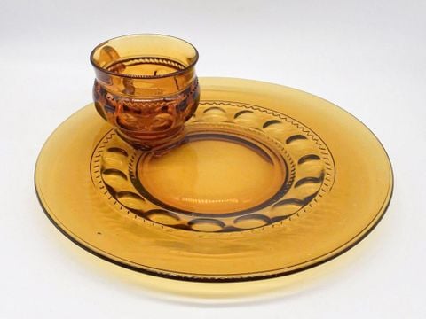  Bộ Snack Set Thủy Tinh Hổ Phách Indiana (Mỹ) 
