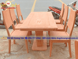 Bộ Bàn ăn 6 ghế hiện đại gỗ hương đá đồng kỵ  - BA101