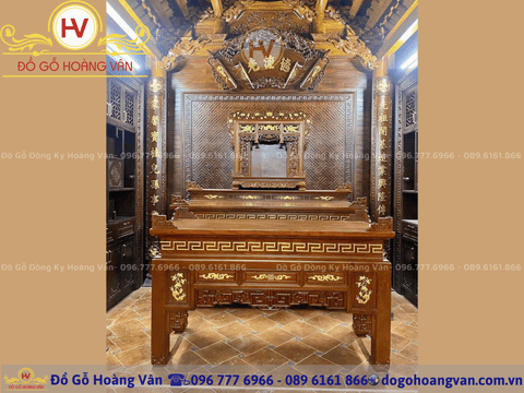 Mẫu ban thờ phù hợp với nhà gỗ  BT185
